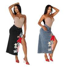 Load image into Gallery viewer, Asymmetrical Denim Designed Skirt
