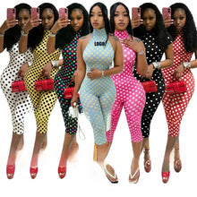 Load image into Gallery viewer, Gabrielle Halterneck Backless Polka Dot Bodysuit
