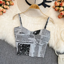 Load image into Gallery viewer, Newspaper Print Camis

