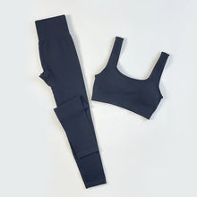 Load image into Gallery viewer, Seamless Ribbed High Waist Gym Set
