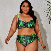 Load image into Gallery viewer, Plus Size  Side Tie High Waist Bikini
