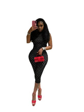 Load image into Gallery viewer, Gabrielle Halterneck Backless Polka Dot Bodysuit
