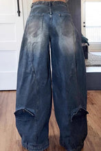 Load image into Gallery viewer, Women Loose Denim Jeans With Asymmetric Button
