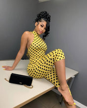 Load image into Gallery viewer, Gabrielle Halterneck Backless Polka Dot Bodysuit
