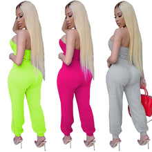 Load image into Gallery viewer, Crop Top Drawstring Pants Set
