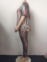 Load image into Gallery viewer, Geometric &amp; Polka Dot Pattern Pants Set
