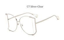 Load image into Gallery viewer, Half Frame Oversized Brand Designer Glasses

