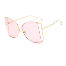 Load image into Gallery viewer, Half Frame Oversized Brand Designer Glasses
