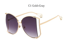 Load image into Gallery viewer, Half Frame Oversized Brand Designer Glasses
