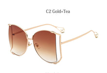 Load image into Gallery viewer, Half Frame Oversized Brand Designer Glasses
