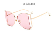 Load image into Gallery viewer, Half Frame Oversized Brand Designer Glasses
