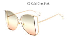 Load image into Gallery viewer, Half Frame Oversized Brand Designer Glasses
