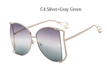 Load image into Gallery viewer, Half Frame Oversized Brand Designer Glasses
