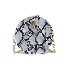Load image into Gallery viewer, Snake Skin Print Round Crossbody Bag
