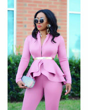 Load image into Gallery viewer, Deep V-neck Blazer Two Piece Set
