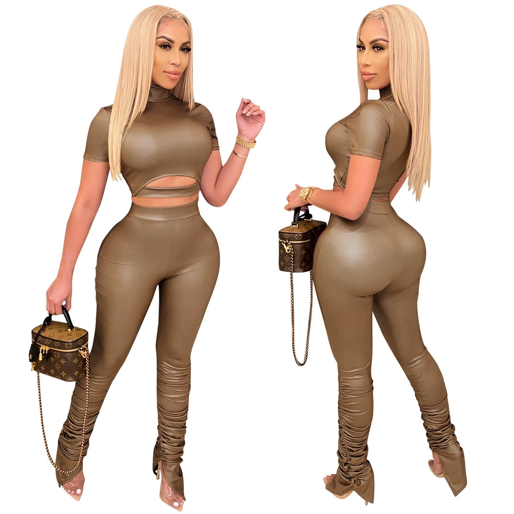 Alona Stacked Two Piece Pants Set