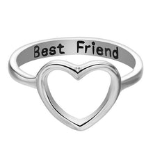 Load image into Gallery viewer, Cutout Heart Best Friend Ring
