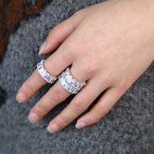 Load image into Gallery viewer, Baguette Cubic Zirconia Stack Rings

