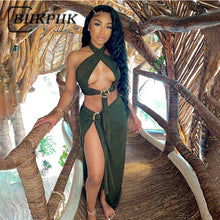 Load image into Gallery viewer, Nova Halter Hollow Out Skirt Set
