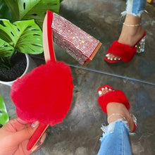 Load image into Gallery viewer, Angela Slip On Fur Wedges
