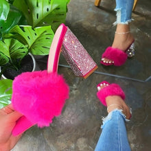 Load image into Gallery viewer, Angela Slip On Fur Wedges
