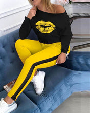 Load image into Gallery viewer, Two Piece Set Tracksuit Women Boat Anchor Print Plus Size 2 Piece Set crop top shorts Pants Femme Elastic Waist shorts for women
